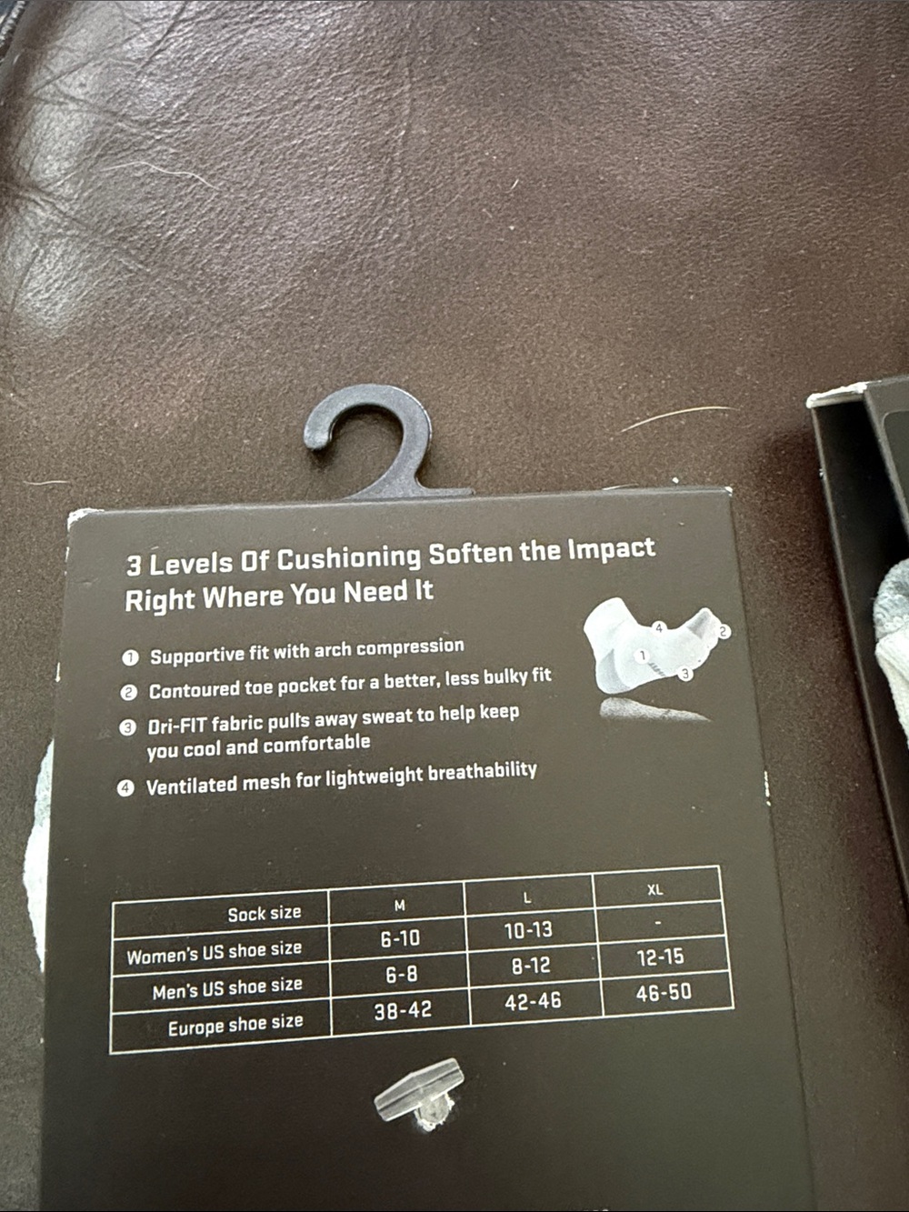 5 NWT Nike elite running cushion socks shoe size 12-15 - Picture 3 of 4
